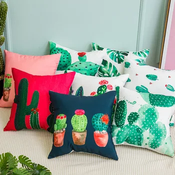 Monstera svetainės dekoravimo namų dekoro pagalvėlės užvalkalas 45x45 aksominis dekoratyvinis lapų kvadratas Šiaurės atogrąžų palmių pulkas E0595