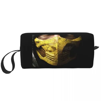 Mortal Kombat Scorpion makiažo krepšys Moterys Kelionių kosmetikos organizatorė Kawaii Sub Zero kovinis žaidimas Saugojimas Tualeto reikmenų krepšiai