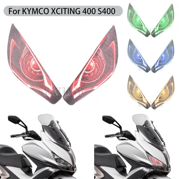 Motociklo priekinio žibinto lipdukas KYMCO XCITING 400 S400 XCITINGS400 Decals galvos žibintas Pegatinas 3D apsauga nuo galvos žibintų