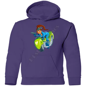 Motorcyle Girl Kids gobtuvai 3D Printed Kids Džemperis Child Long Sleeve Boy For Girl Purple Pullover Drop Shipping