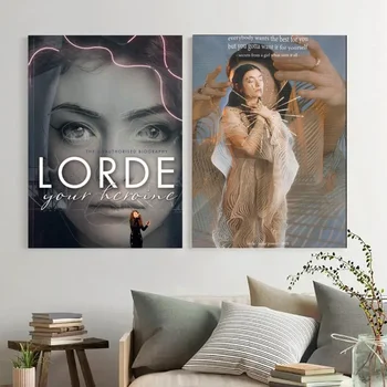 Muzikos albumo viršelio nuotraukos Lorde plakatas Kraft popierius Senovinis plakatas Sienų meno tapyba Miegamasis Studija Sienų tapyba Lipdukai