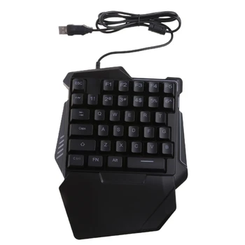 Muškietininkas G101 Žaidimų klaviatūra viena ranka RGB Foninio apšvietimo drožyba 35 klavišai