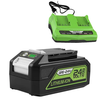 Naujas atnaujinimas Pakaitinis Greenworks 24V baterija 6000mAh ličio baterija, suderinama su Greenworks 24V 48V įrankių serija