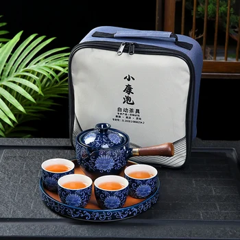 Naujas stilius Daugiau talpos kiniškas Kung Fu arbatos rinkinys Kelioninis arbatos rinkinys Keraminis nešiojamas arbatos rinkinys Arbatinukas Arbatos virimo aparatas Infuser Teacup