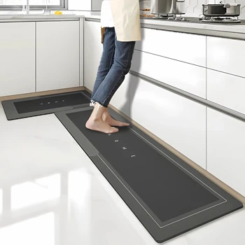 Naujas super sugeriantis virtuvės grindų kilimėlis Diatom purvo pagalvėlė Vonios padas Neslystantis kilimas Virtuvės kilimėliai Nuvalomas skalbimas ilgos juostelės kilimas