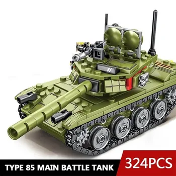 Nauji 336vnt Kariniai 85 pagrindiniai mūšio tankų statybiniai blokai WW2 armijos kareivių figūrėlės Kaladėlės Mokomieji žaislai vaikams Berniuko dovana