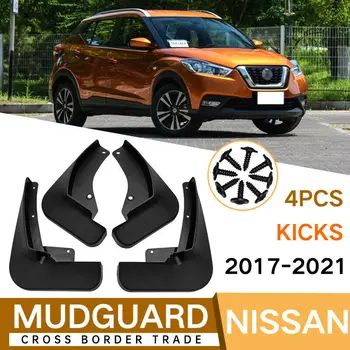 Nauji 4vnt automobilių purvo sklendžių priedai Auto Styline priekinis galinis sparnas Purslų apsaugos Nissan Kicks 2017-2021