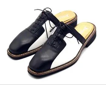 Nauji atvykę madingi šlepetės batai vyrams mulų batai rankų darbo vyriškos šlepetės