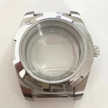 Nauji laikrodžių priedai 41mm skaidrus dugnas nerūdijančio plieno laikrodžių korpusas Safyro stiklas, tinkamas Nh35/36/4R/7S judėjimui