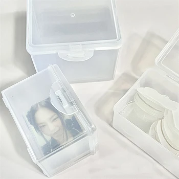 Naujos skaidrios fotokortelės Saugojimo dėžutės lipdukai Korėja Idol kortelių laikiklis Stalo saugojimo organizatorius Klasifikacija Dėžutė Kanceliarinės prekės 1PC