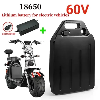 New Citycoco elektrinio paspirtuko baterija 60V 20Ah-100Ah skirta 250W ~ 1500W motociklui / dviračiui vandeniui atsparus ličio akumuliatorius + 67.2V įkroviklis