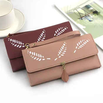 New Fashion Network Red Versatile Solid Color Women's Long Wallet Personal Handheld Bag Pendant Mobile Card Bag