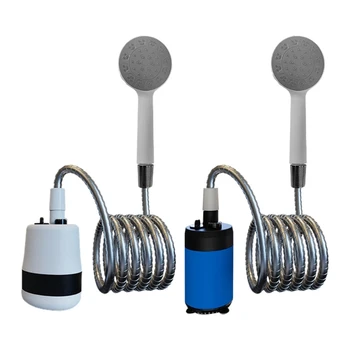 Nešiojamas lauko dušas USB įkraunamas elektrinis dušas Kompaktiškas rankinis kempingo dušas keliaujantiems žygiams 448D