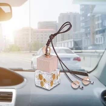Nešiojamas stiklas Pakartotinai užpildomas pakabinamas oro gaiviklio buteliuko difuzorius 10ml automobilių kambario spintos dekoras