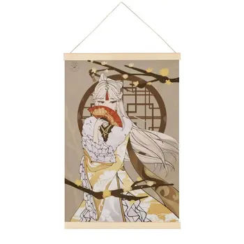 Ningguang112 Slinkties tapyba Sieninis paveikslas Anime Wall Scroll Kabantis Deco drobės kabantis paveikslėlis