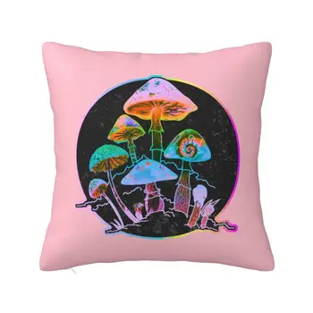 Nordic Garden Of Shrooms Sofa Cushion Cover Velvet Psylocibin Mushrooms Throw Pillow Case Svetainės dekoravimas