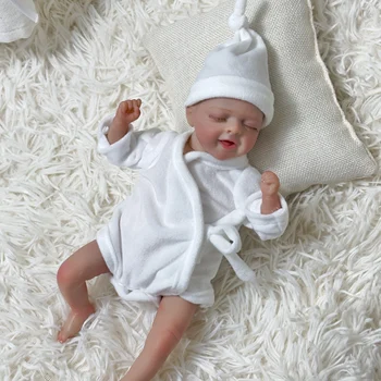 NPK 10inch miniatiūrinė preemie baby doll soft Body real touch Art Made 3D Skin Lifelike Baby Collectible Doll