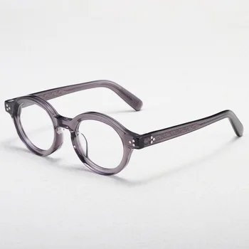 Optiniai akiniai vyrams Moterys Retro dizaineris TVR OBJ Fashion Round Acetate Stiklo pluošto rėmeliai europietiško ir amerikietiško stiliaus