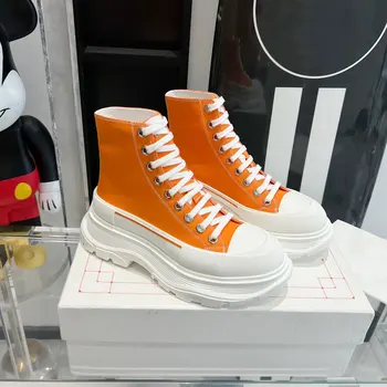 Oranžiniai batai Mados prekės ženklo dizaino lentiniai batai Vyriški batai Aukštos kokybės aukšti bon kulkšnies batai su storu padu Martin batai