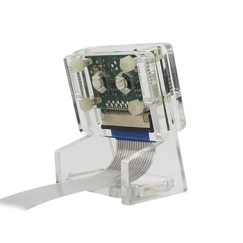 Ov5647 Mini fotoaparato akrilo laikiklis Skaidrus internetinės kameros laikiklis, skirtas Raspberry Pi 3 kamerai