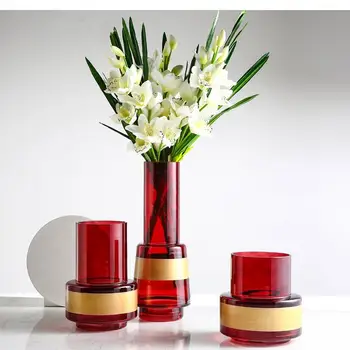 Paprasta stiklinė vaza Hidroponinis stiklinis indas Gėlių kompozicijos aksesuarai Šiaurės šalių namų dekoravimas Svetainės stalviršio vaza