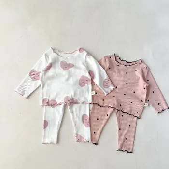 Pavasario mergaitės pižama Vaikiški apatiniai drabužiai Kūdikių mergaičių drabužių komplektas Miego drabužiai vaikams Mažylių mergaičių apranga