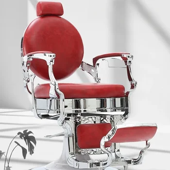 Prabangios retro kirpyklos kėdės Comfort Speciality Stool Stilistas Kirpėjas Kėdė Grožio kirpykla Silla Barberia Grožio baldaiQF50BC