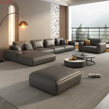 Privatus paprotys Technologijos audinio sofa moderni svetainė L formos kampinė imperatoriškoji sugulovė sofa