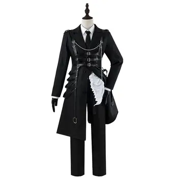Projektas Sekai Spalvingas sceninis spektaklis Cosplay Aoyagi Toya Cosplay kostiumo uniforma Perukas Helovino karnavalo kostiumas Visos juodos uniformos