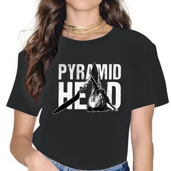 Pyramid Head Classic Cute Girls Moteriški marškinėliai Silent Hill žaidimas 5XL Blusas Harajuku Casual trumpomis rankovėmis Vintage Tops