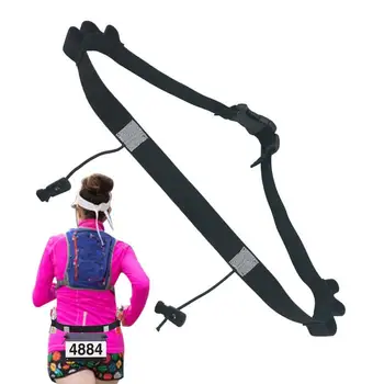 Race Belt Triatlono bėgimo hidratacijos diržas su maratono numerio seilinukų laikikliu kvėpuojantis elastinis treniruočių diržas triatlonui