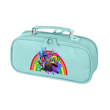 Rainbow Friends pieštukų dėklas Boy Girl daugiasluoksnė didelės talpos kanceliarinių prekių dėžutė Studentų mokyklinių reikmenų kanceliarinių prekių laikymo krepšys