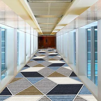 Reese Modern Geometriniai ilgi vestibiulio kilimai Svetainė Miegamasis Kilimėliai Laiptai Prieškambaris Dekoras Koridoriaus koridorius Vakarėlis Vestuvių namai