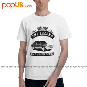 Retas Fiat 128 Sport Coupe Auto Oldtimer Youngtimer marškinėliai Tee Print Hip Hop marškinėliai Aukšta kokybė