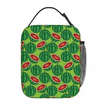 Ryškus arbūzas izoliuotas pietų krepšys Maisto krepšys Nešiojamas terminis aušintuvas Pietų dėžutės darbui