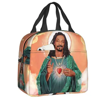 Saint Jesus Snoop Dogg Pietų dėžutė Moterims nepralaidus terminis aušintuvas Maistas izoliuotas Pietų krepšys Vaikai Mokyklos vaikai Piknikas Tote krepšiai