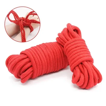 Sex Slave Bondage Rope Soft Cotton Knitted Rope BDSM Restraint Man Exotic Toy Roleplay10M Sex Toys for Couple Women Analinis fetišas