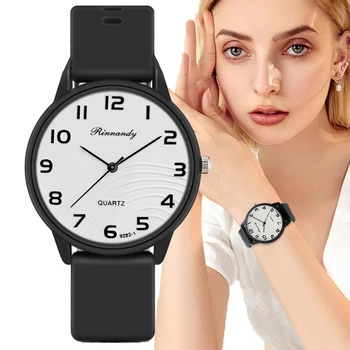Simple Pointer Banguoti skaitmeniniai moteriški kvarciniai laikrodžiai Mada 2024 sportiniai juodi silikoniniai moteriški laikrodžiai Dovanų rankiniai laikrodžiai