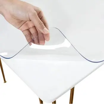 Skaidrus PVC stalo kilimėlis Apsauginis stalo dangtelis Skaidrus vandeniui atsparus medinis lakštas valgomojo stalui Virtuvė Biuro lentynos
