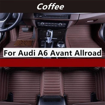 skersiniai grūdai Individualūs automobilių grindų kilimėliai 2005-2023 metams Audi A6 Avant Allroad Auto kilimai Foot Coche priedai