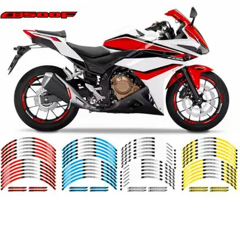 skirta HONDA CB500F 2012-2022 motociklų priedai 17inch naujas raštas Ratų lipdukas Ratlankis Padangų šviesą atspindinčios juostelės lipdukai