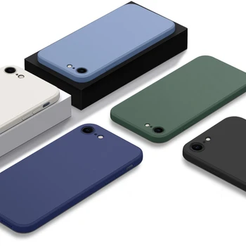 skirta iPhone SE 2022 dėklo dangteliui 13 Mini 12 11 Pro Max 2020 m skysto silikoninio buferio telefonų dėklai, skirti iPhone SE 6 6S 7 8 Plus XR XS X