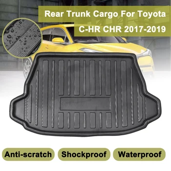 skirta Toyota C-HR CHR 2017 2018 2019+ Cargo Floor Tray Carpet Mud Pad Boot Mat Rear Trunk Liner Kick Guard Protector atsparus vandeniui