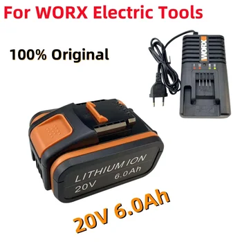 skirta Worx WA3553 20V 6.0Ah akumuliatoriui Akumuliatorinis elektrinis įrankis Atsarginės baterijos WA3572 WA3553 WX390 WA3551 WX176 WX178 akumuliatorius