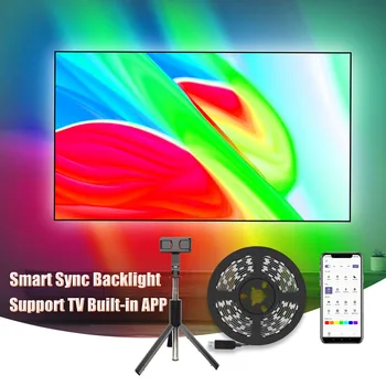 Smart Ambient TV PC foninio apšvietimo sinchronizavimo ekrano spalvų LED juostos lemputė USB RGB juosta, išmaniojo telefono fotoaparato fiksavimas, palaikymas Televizorius Integruota programa