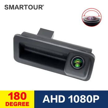 SMARTOUR 180 laipsnių CCD automobilio bagažinės rankenos kamera Galinis vaizdas AHD 1080P kamera, skirta Ford Mondeo Fiesta S-Max Focus 2C 3C