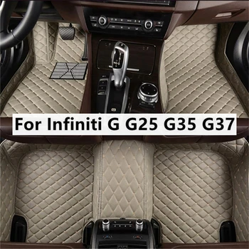 Solid Color Diamond Custom automobilių grindų kilimėliai Infiniti G G25 G35 G37 Auto Carpets Foot Coche priedai