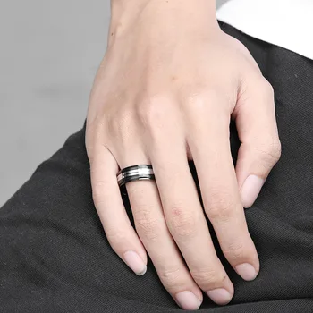 Sterling Silver Diamonds poros žiedas su mažo dizaino klasikiniais ir minimalistiniais vyriškais ir moteriškais žiedais VRR49