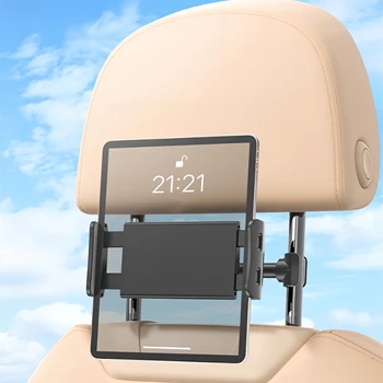 Travel Nešiojamas automobilinio planšetinio kompiuterio laikiklis automobilio galvos atramai su 360° pasukimu 