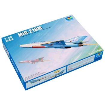 Trumpeter 1/48 02865 MiG-21UM Mig21 Mig21UM treniruoklis Naikintuvas Lėktuvas Plastikinis surinkimo modelis Dovanų žaislų konstravimo rinkinys